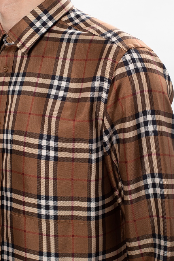 Burberry brown discount check shirt